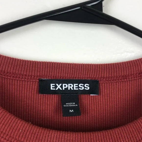 Express Fun Short Sleeve Orange Top - Picture 4 of 4